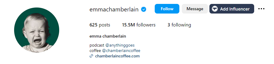 Emma Chamberlain - Top UGC Creator