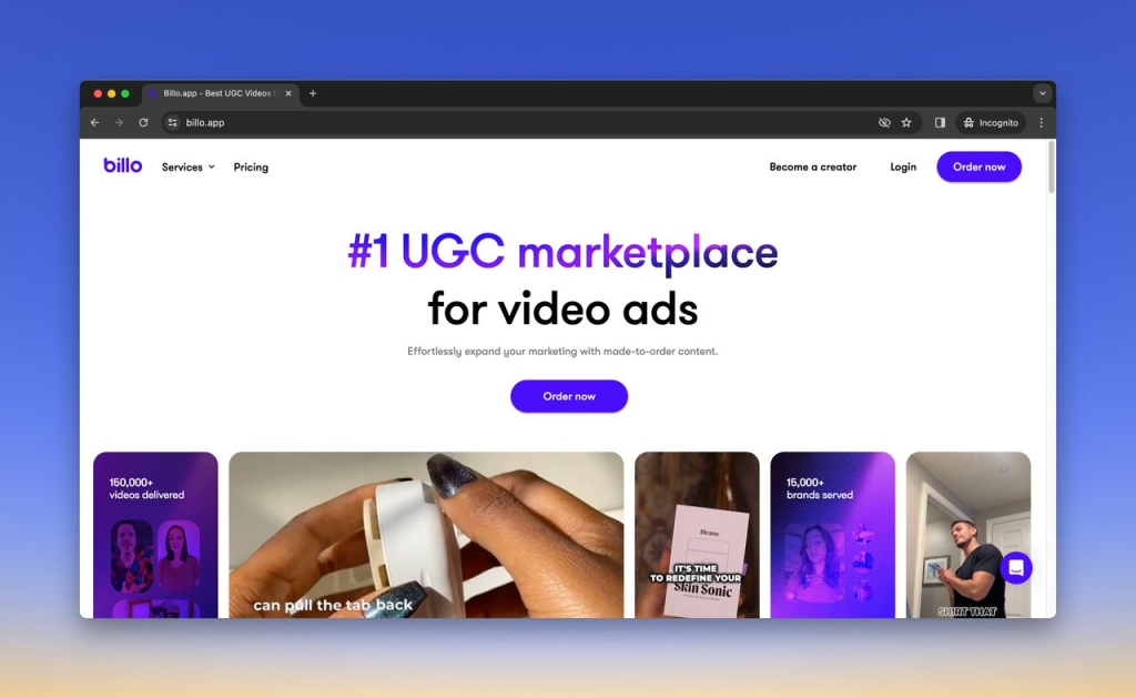 Billo - UGC Tool for Video Ads