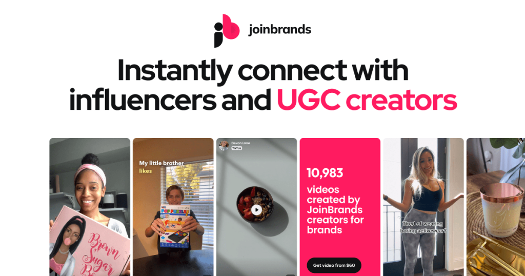 JoinBrands - UGC Tool for Creators