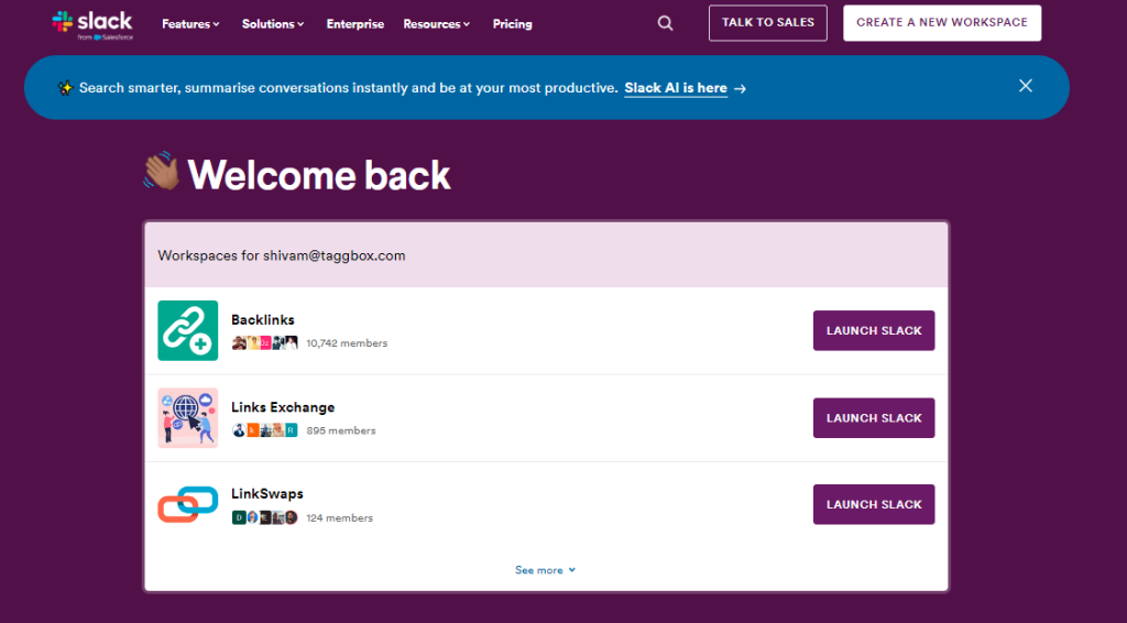 Slack - Content collaboration tools