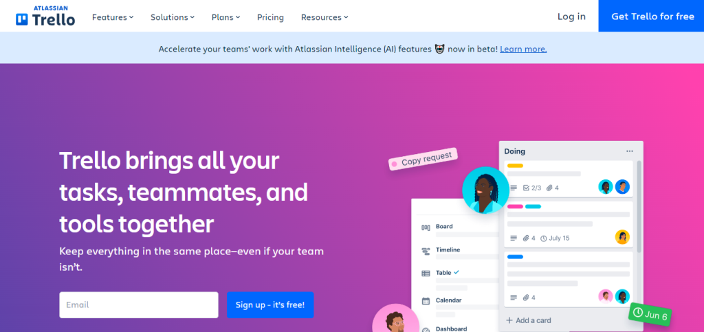 Trello - Content collaboration tool